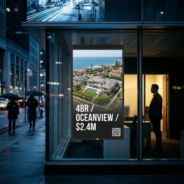 Real Estate Window Display