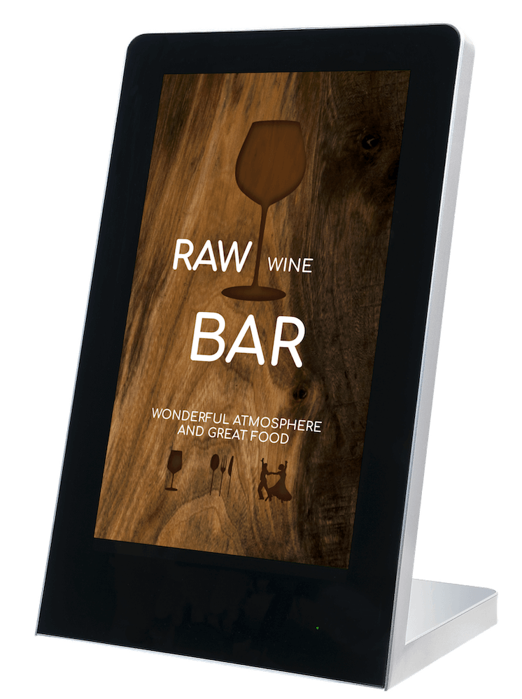 digital table tent in bar digital table tent in bar