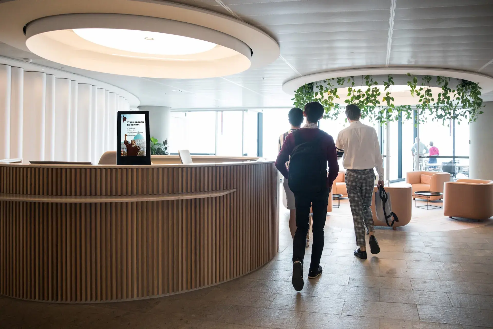 Digital table-tent on university campus