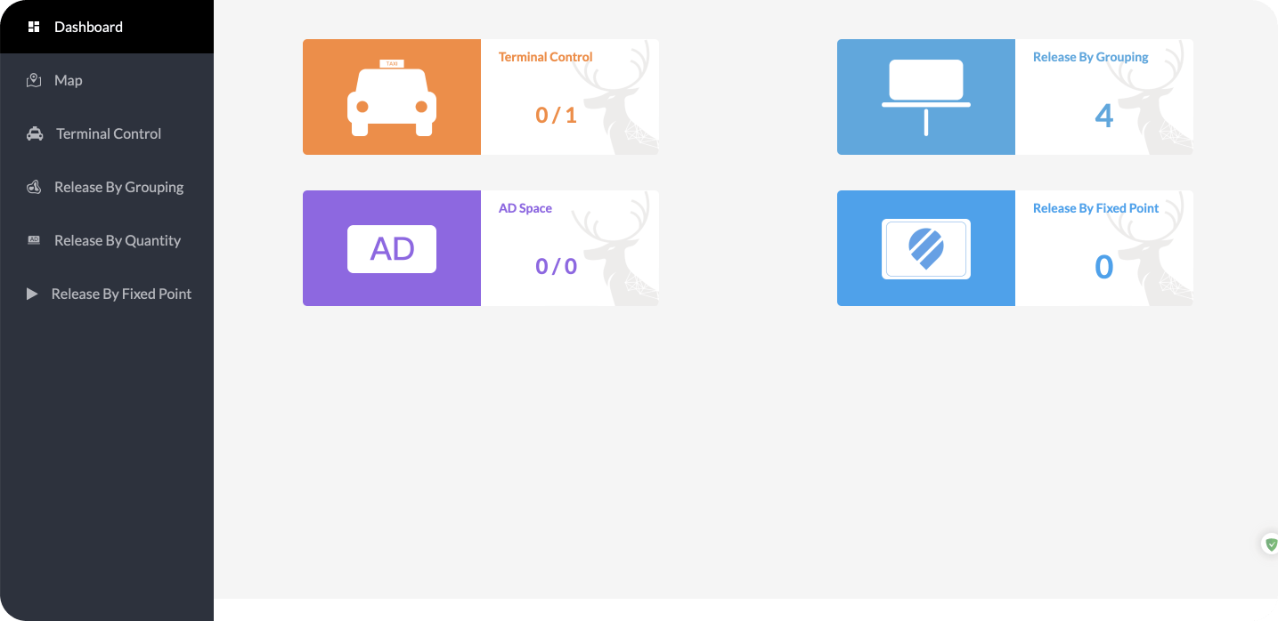 TaxiHub CMS dashboard with vehicle map