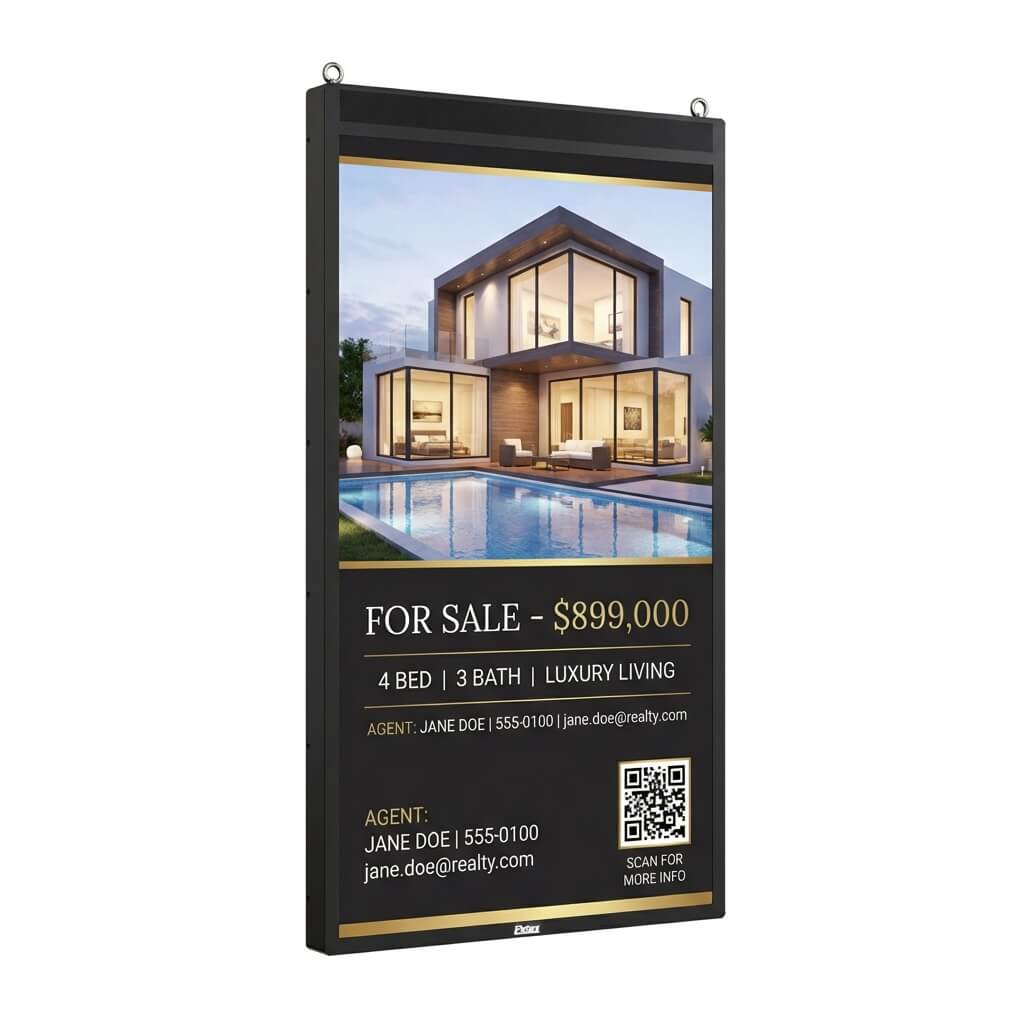 Real estate window display