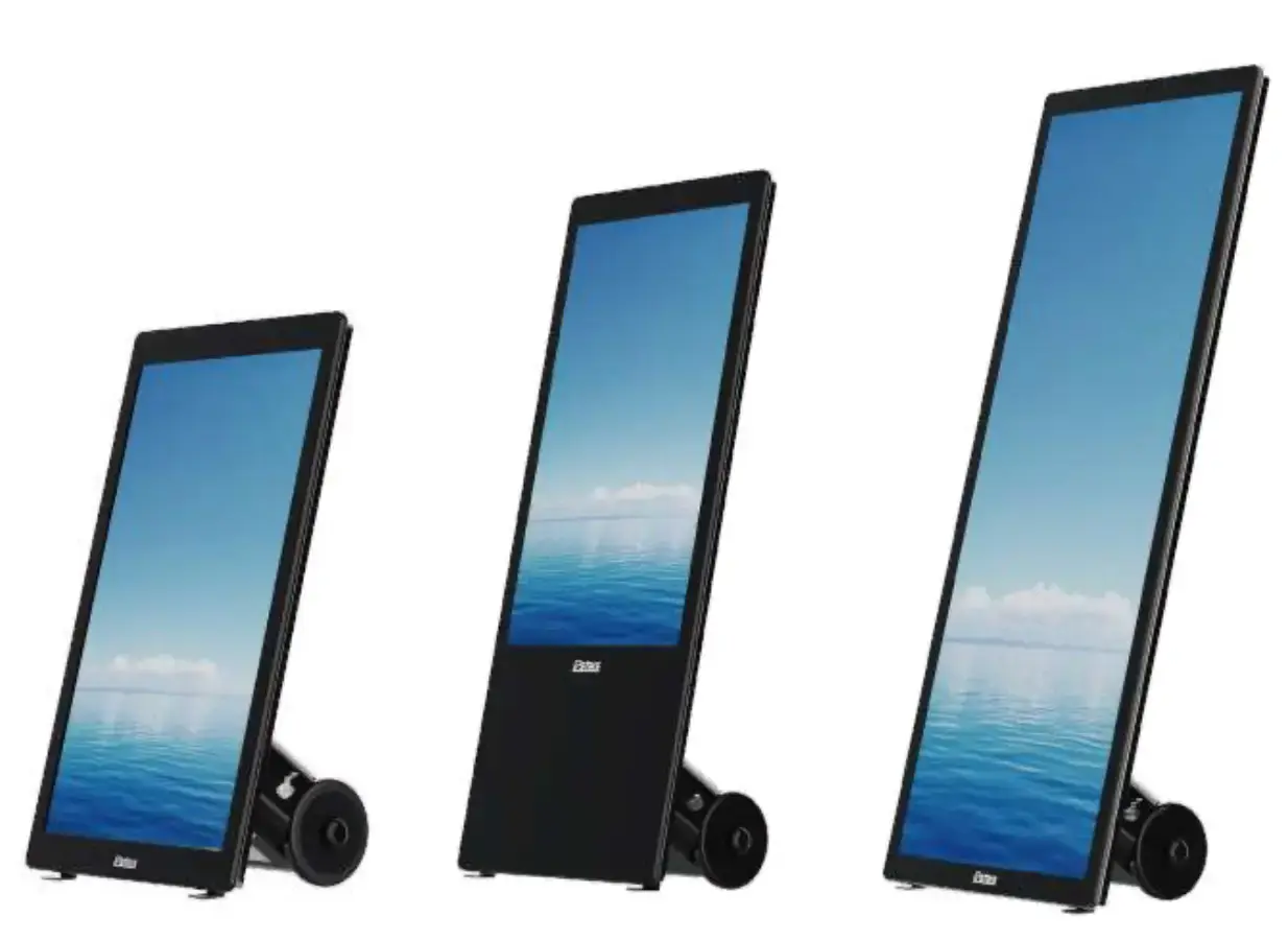 43 inch battery powered portable digital signage floor standing display for exhibitions